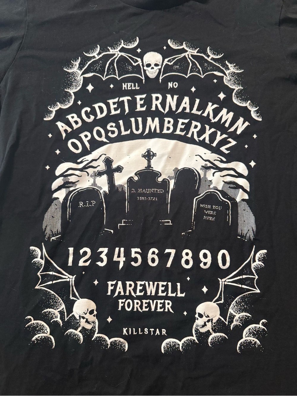 Killstar Black Medium Ouji Board Graveyard T-Shirt